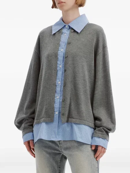 Cardigan B+ab cu dungi gri
