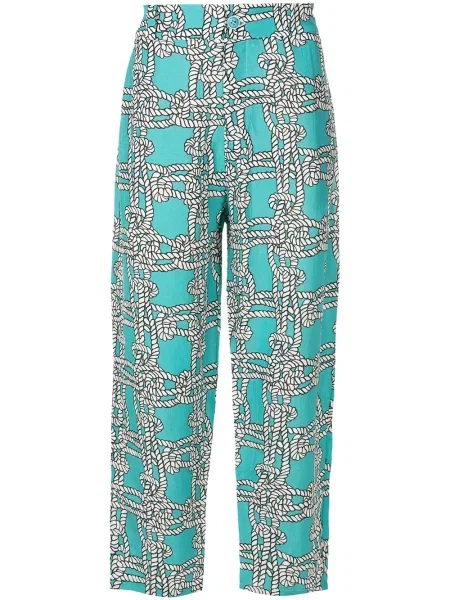 Cropp pantaloni Amir Slama cu imagine albastru