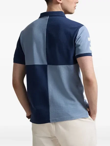 Kostkovaná dlouhá kšiltovka Polo Ralph Lauren bez rukávů modrá