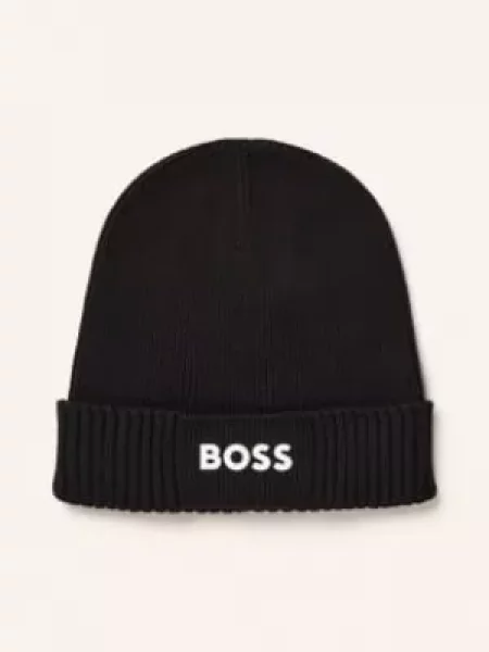 BOSS Čepice Asic černá bílá