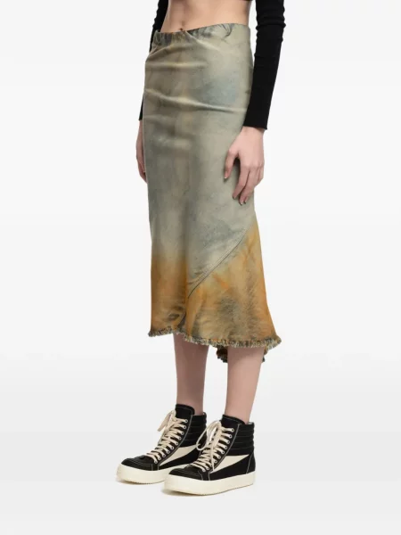 Fustă midi Rick Owens Drkshdw albastru