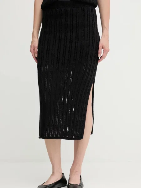 Dkny spódnica midi ołówkowa czarny