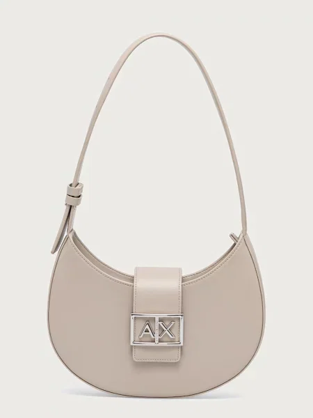 Armani Exchange geantă hobo de damă cu imitație de piele bej