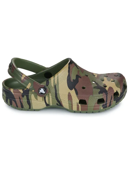 Terepmintás klasszikus félcipő Crocs zöld