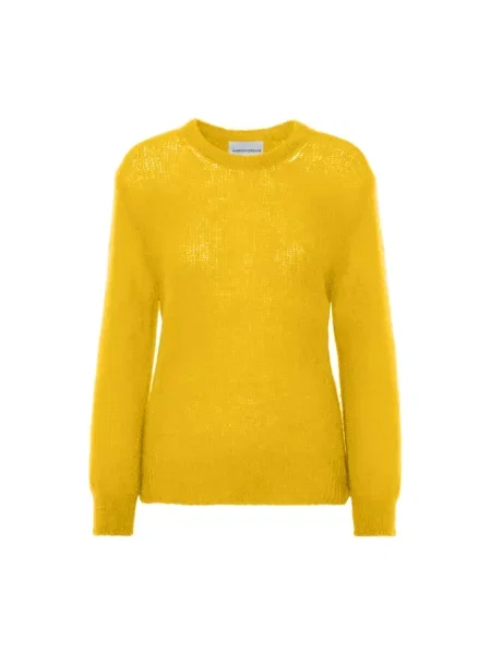 Sweter American Dreams wełniany żółty