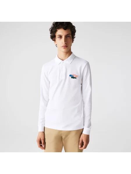 Поло Lacoste белое