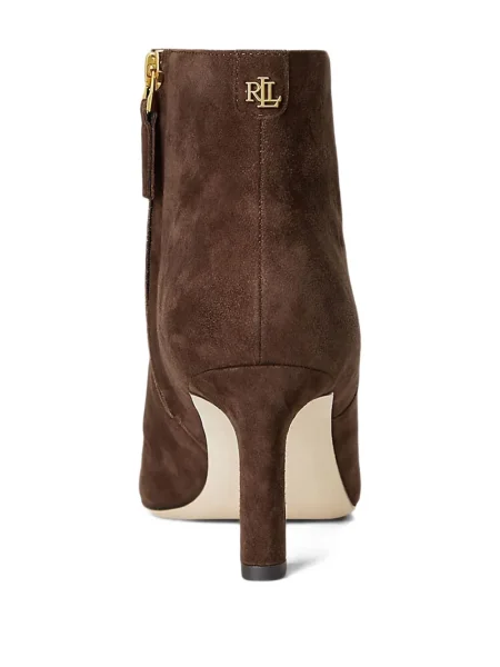 Μποτάκια Lauren Ralph Lauren σουέντ καφέ