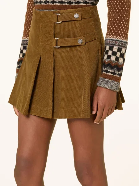 Golden Goose Kordová Sukně Journey tmavě oranžová