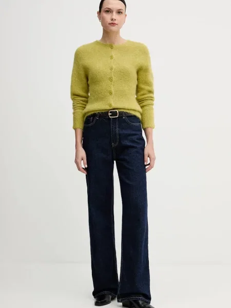 Кардиган з додаванням вовни альпаки Sandro Ferrone зелений