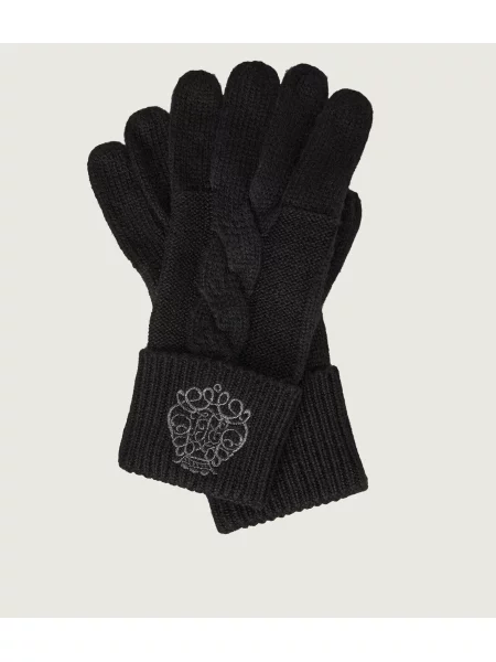 LAUREN RALPH LAUREN Kesztyű gyapjú hozzáadásával fekete