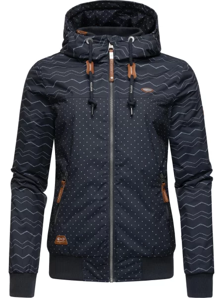 Ragwear Geacă de iarnă Nuggie bleumarin alb