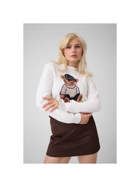 GUESS Pulover Alicia Bear alb