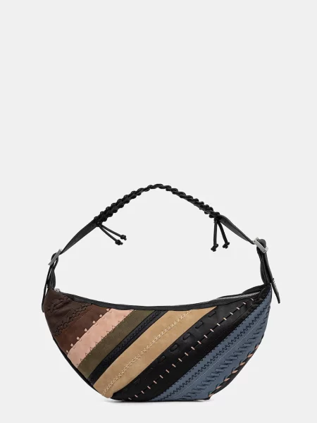 Desigual torebka QUEBEC WHIPSTITCH PAT czarny