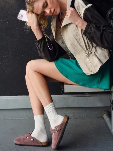 Замшевые шлепанцы Birkenstock