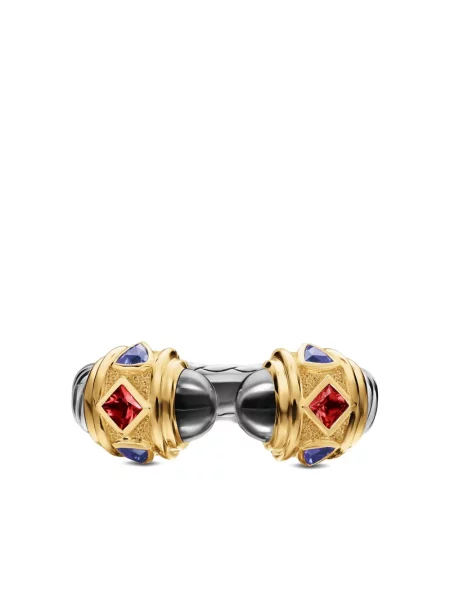 Inel David Yurman cu strasuri galben