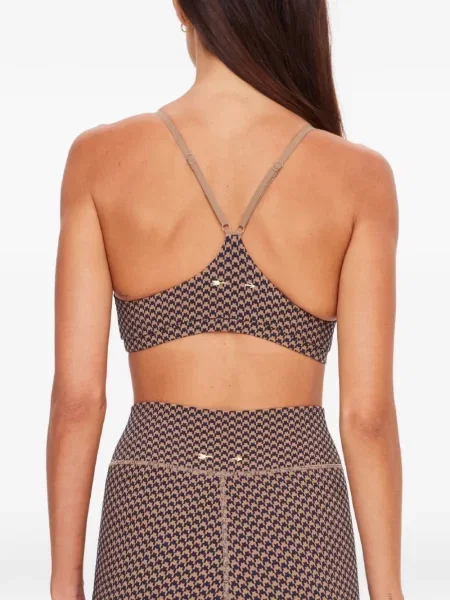 Αθλητικό σουτιέν The Upside houndstooth καφέ