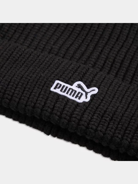 PUMA Ess Logo Patch Beanie Шапка Унісекс Комбінований верх чорний
