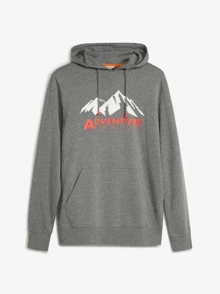 Bluza z kapturem z czystej bawełny organicznej szara