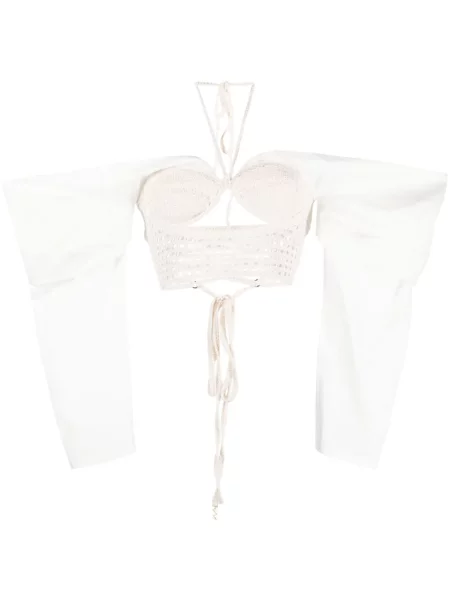 Dzianinowa bluzka The Mannei drapowana