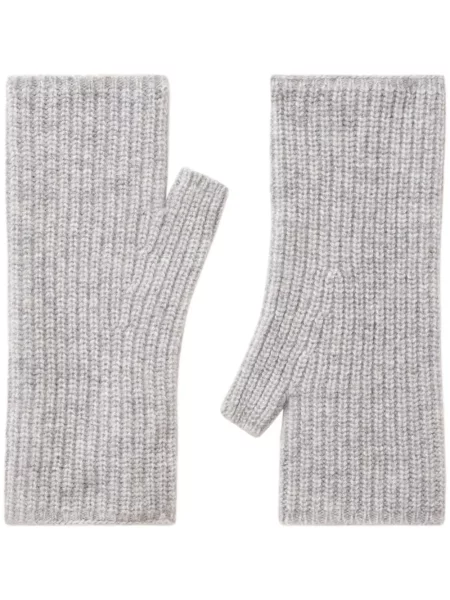 Rękawiczki Pringle Of Scotland z kaszmiru szare