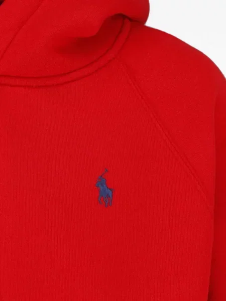 Matlasat tricou polo Polo Ralph Lauren de lână cu decolteu în V albastru