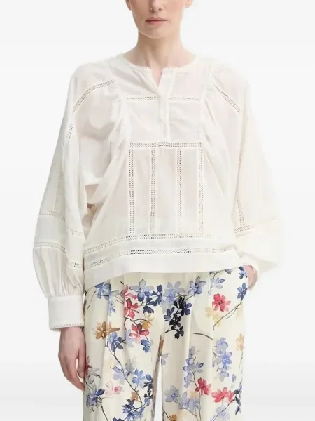 Top Munthe din dantelă alb