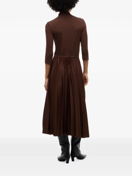 Rochie midi Tommy Hilfiger cu cordon maro