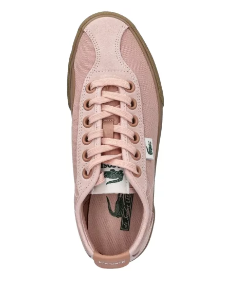 Sneakerși Lacoste din piele de căprioară roz
