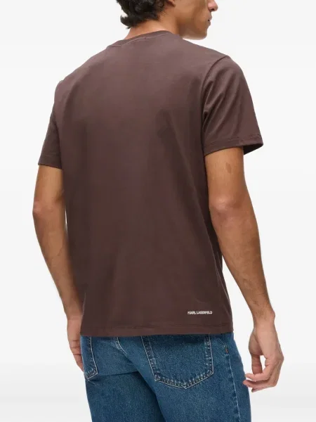 Tricou Karl Lagerfeld cu imagine maro