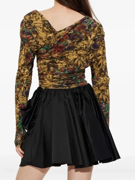 Top Ganni cu model floral lung