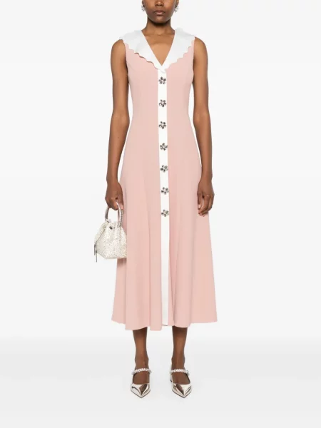 Rochie midi Nissa până la genunchi de costum roz