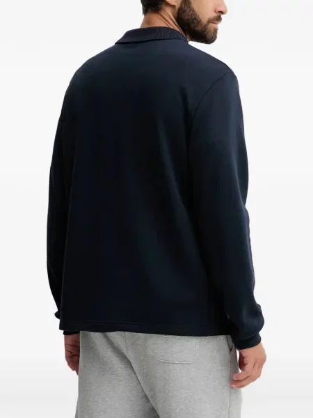 Pulover Ea7 Emporio Armani de jumătate de fermoar albastru