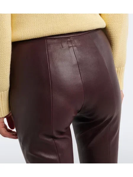 Pantaloni Stouls din piele evazate