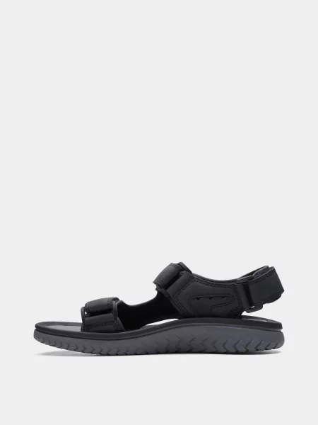 Сандалії Clarks Wesley Bay штучна шкіра чорний