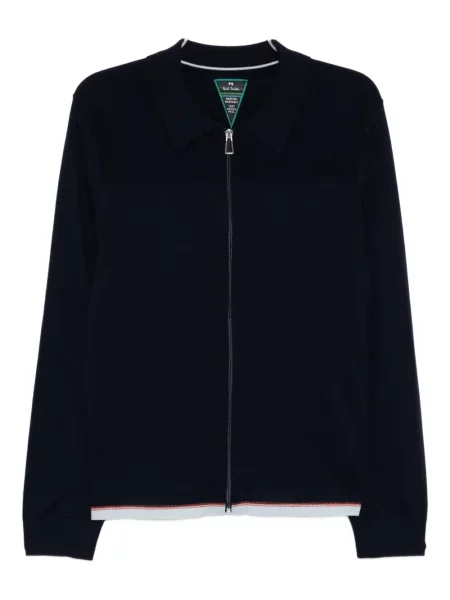 Cardigan Ps Paul Smith din lână merinos albastru