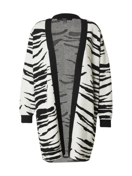 Vero Moda Curve Kardigán VMCNANCY čierna biela