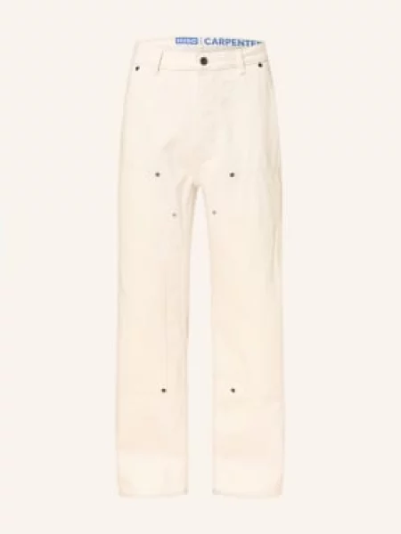 Hugo Cargo Džíny Carpenter Baggy Fit open white bílé