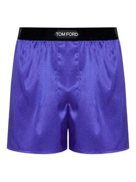 Boxeri Tom Ford de mătase cu autograf violet