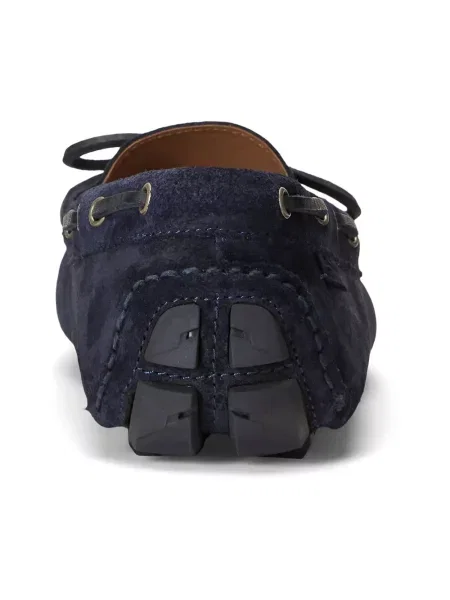 Mokasyny Polo Ralph Lauren skórzane wiązane niebieskie