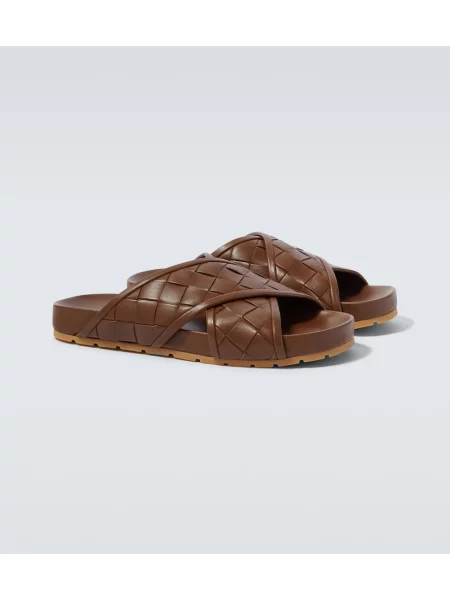 Sandale Bottega Veneta din piele maro