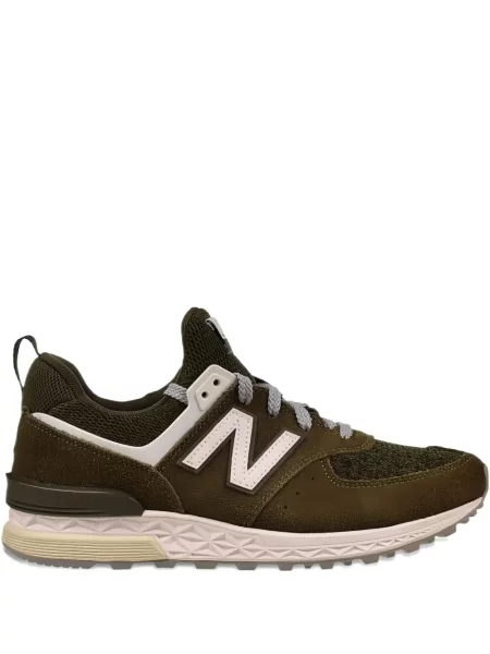 Papuci New Balance din piele de căprioară negru
