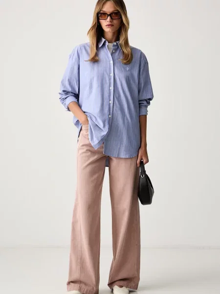 Guess Jeans cămașă de damă din albastru