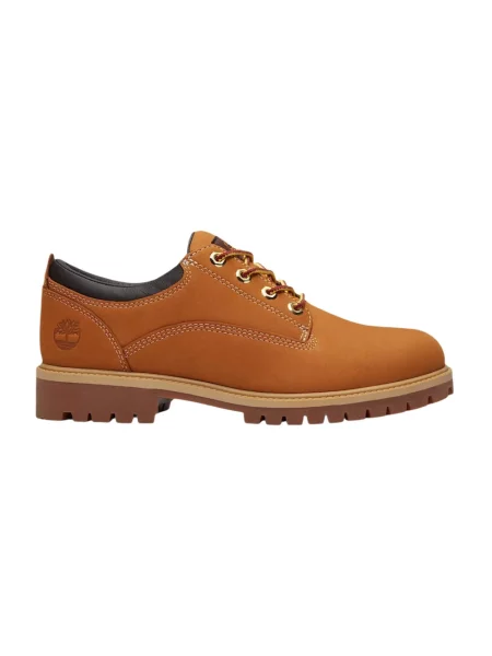 Półbuty Timberland sznurowane skórzane brązowe