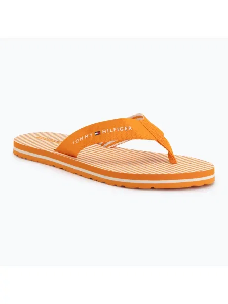 Șlapi pentru femei Tommy Hilfiger Ithaca Stripe Summer orange hype portocaliu