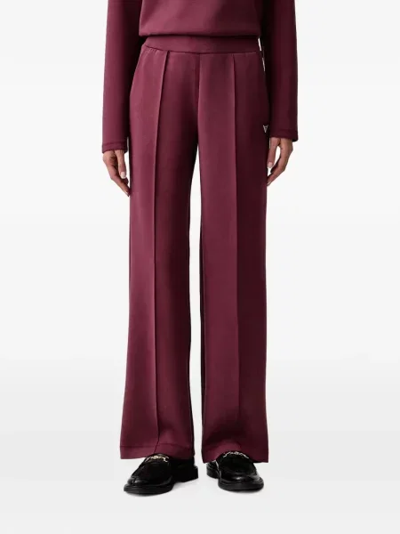 Pantaloni Guess alergare cu autograf roșu