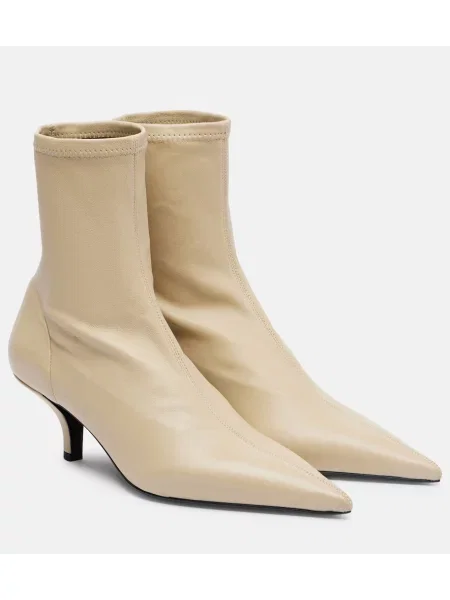 Botine Toteme din piele alb