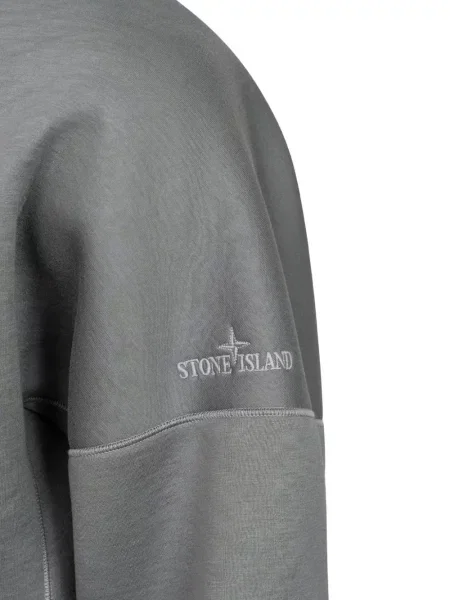 Hanorac cu glugă Stone Island cu strasuri gri