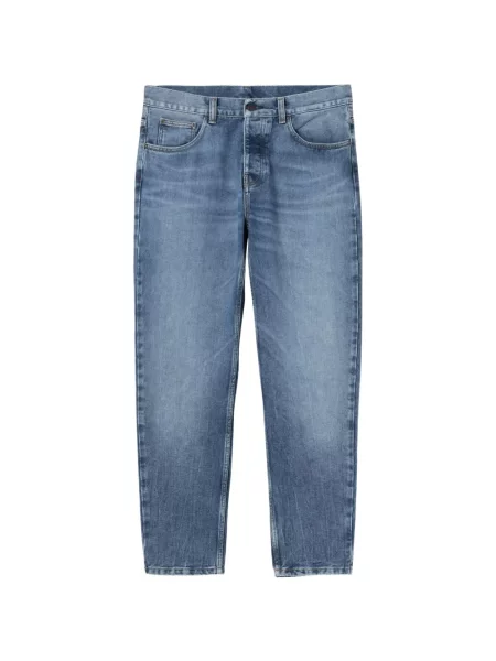 Blugi Carhartt Wip cu autograf albastru