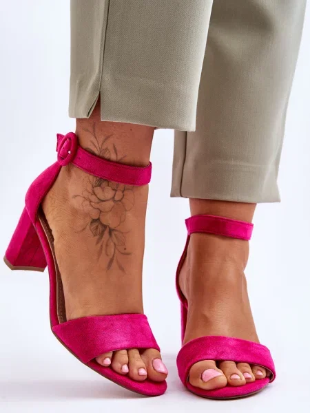 Велурени сандали Evento червено