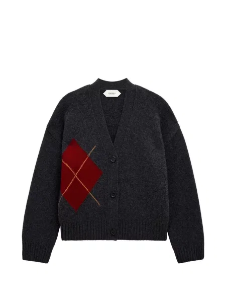 Cardigan Pringle Of Scotland din cașmir cu model argyle gri